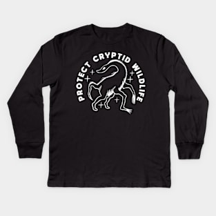 Protect Cryptid Wildlife Kids Long Sleeve T-Shirt